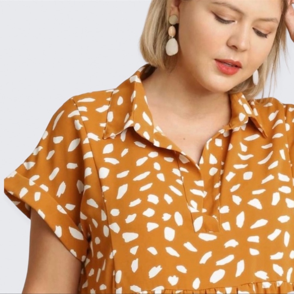 🧡New Adorable Animal Print Baby Doll Mini Dress ,Tunic Top🧡 - Picture 2 of 6